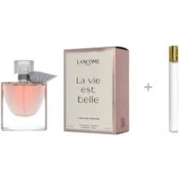LANCOME Duft-Set La Vie Est Belle L'Eau Eau de Parfum (EDP) Damen Spray, Süß-blumiger Duft mit Birne, Orangenblüten und Vanille - mit Reiseduft