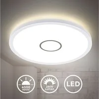 B.K.Licht Deckenleuchte LED Deckenlampe modern Panel flach eckig 29x29cm Büro 18W - BKL1240, LED fest integriert, 4000K - Neutralweiß