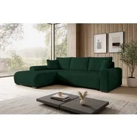 storez24 Ecksofa Ellen, mit Bettkasten und Schlaffunktion, Cordstoff, L-Form, bequem