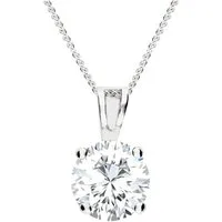 LÖB Kette mit Anhänger 750er Weißgold vergoldet Halskette Zirkonia Stein Anhänger Silber Weiß (Geschenke für Frauen Damen Beste Freundin Mutter Mama Ehefrau Oma sie zum Geburtstag Schmuck Sommer), Kette Glitzer Strass Steinanhänger Diamant Form Braut