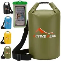 Active Peak Drybag Wasserdichte Tasche & Packsack (inkl. Wasserdichter Smartphone Hülle, 2-tlg), Waterproof Bag Seesackfür SUP, Kajak, Strand, Wassersport, Outdoor uvm