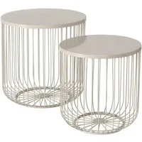 BOLTZE GRUPPE GmbH Beistelltisch Metalltische, 41–47 cm, CINDY, 2er Set (funktional), keine