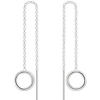 ALEXANDER YORK Paar Ohrhänger KETTE MIT KREIS, 2-tlg., 925 Sterling Silber