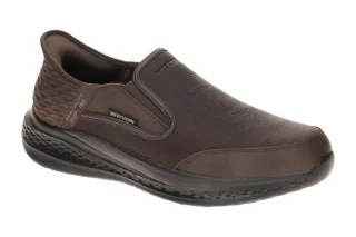 Skechers 205237 RDBR Herren Slipper Dunkelbraun Red/Brown Luftgek?hltes Memor...
