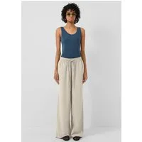 QS Chinos Hose Leinenmix-Hose mit Wide Leg