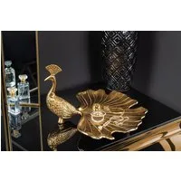 riess-ambiente Dekoschale WILDLIFE PEACOCK 40cm gold · handmade Dekotablett im Pfauen-Look (Einzelartikel, 1 St), Wohnzimmer · Dekoration · Metall-Skulptur · für Schmuck · Schlafzimmer