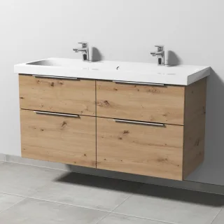 Sanipa 3way Waschtischunterbau zu Geberit iCon Light Waschtisch mit 4 Auszügen, Eiche Natural-Touch UM57685