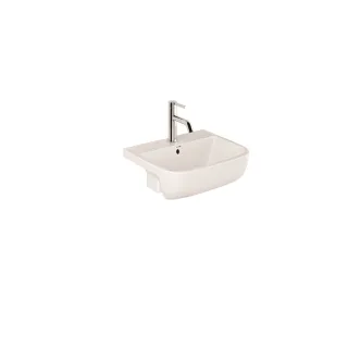 KLUDI-RESA Waschtisch 42 x 35 H17, 5 cm Ein Hahnloch Weiß glänzend 57W0243