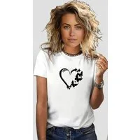 RMK T-Shirt Damen Shirt Top Sommer Herz Love