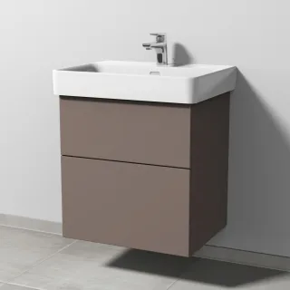 Sanipa 3way Waschtischunterbau zu Laufen Pro S Waschtisch mit 2 Auszügen, Taupe-Matt SP7661T