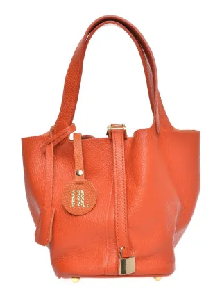 Anna Luchini Orange Rindsledertasche