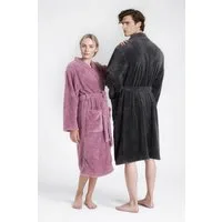 OTTO home Unisex-Bademantel Lillou Kimono, ideal für Sauna & Spa, Hotelbademantel, Morgenmantel, Midilänge, Microfaser, Kimono-Kragen, Gürtel, kuschelig weicher Fleece, plüsch, für Damen und Herren, XS-3XL