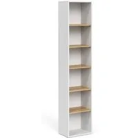 Vicco Hochschrank Viktor, Weiß/Artisan, 40.2 x 188.6 cm (1-St)