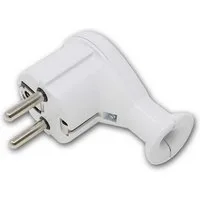 world-trading-net Schuko-Stecker Schutzkontakt Winkel-Stecker WTN-II weiß 2P+Z