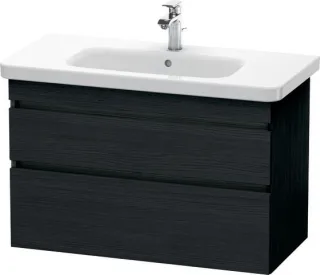 Duravit DuraStyle Waschtischunterbau wandhängend Eiche Schwarz Matt 930x448x610 mm - DS648201616 DS648201616