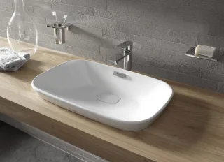 TOTO NEOREST Aufsatzwascht. weiß 600mm ohne Hahnloch mit Überlauf, LW3716HY LW3716HY