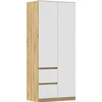 rauch Drehtürenschrank Schrank Garderobe MAINZ Breiten 91/136/181/226/271/315/360, Höhe 210cm (3 verschiedene Ausstattungen BASIC/CLASSIC/PREMIUM (inkl. SOFT-CLOSE) grifflose Front, Außentüren mit Push-to-Open Funktion MADE IN GERMANY