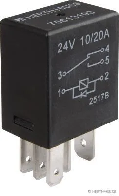 HERTH&BUSS Relais, Arbeitsstrom, 24 V, 10 - 20 A, 5 pins, Diode - 75613193
