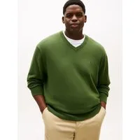 Tommy Hilfiger Big & Tall V-Ausschnitt-Pullover BT-ESSENTIAL COTTON (Rippbündchen am Ärmel, Saum und Ausschnitt) Große Größen, normale Passform