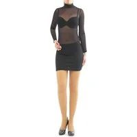 YESET Midirock Minirock Bleistiftrock Mini Rock Stretch Business Freizeit schwarz XX figurbetont