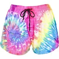 Guru-Shop Hose & Shorts Damen Tie Dye Shorts, kurze Batik Sommerhose,..