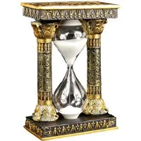 Figuren Shop GmbH Sanduhr Ägyptische Sanduhr mit Ankh und Auge des Ra Symbolen - Deko