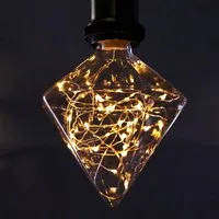 ZMH LED-Leuchtmittel LED Vintage Glühbirne E27 Fireworks 3W Diamant Warmweiß, E27, 2700k