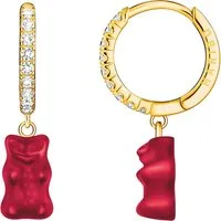 THOMAS SABO Single-Creole THOMAS SABO x HARIBO Schmuck: Einzel-Creole mit Goldbär, mit Kristallglas, Zirkonia (synth)