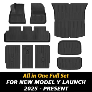 TPE Floor Mats All Weather Waterproof Interior Protection Custom Fit Cargo Liner Anti Slip Car Accessories For New Tesla