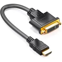 deleyCON deleyCON HDMI zu DVI Adapter - Stecker auf Buchse - FullHD - TV / Video-Kabel