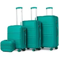 KONO Kofferset 4-teiliges Reiseset, ABS-Hartschalenkoffer (XL/L/M) + Kosmetikkoffer, (4 tlg)