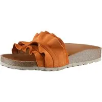 VERBENAS Rocio Roda Pantolette Sommerschuh, Flat mit geschwungenen Laschenstoff