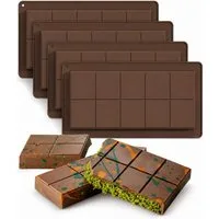 ANYSUN Schokoladenform Tief Silikon Schokolade Form 4 Stück Silikonform, (Set 4-tlg), Extra Tief Schokoladen Form für Schokolade Praline Süßigkeiten