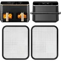 TUWENA Spritzschutz 2 Stück Magnetischer Spritzschutz,Wiederverwendbares Air Fryer Zubehör