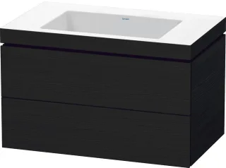 Duravit L-Cube c-bonded Set wandhängend Eiche Schwarz Matt 800x480x500 mm - LC6927N1616 LC6927N1616