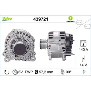 Valeo Lichtmaschine 140A Seat Ibiza Skoda Fabia Roomster VW Polo