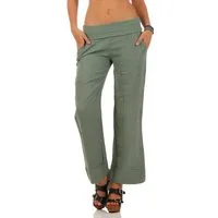 malito more than fashion Leinenhose malito Damen Hose aus Leinen, Stoffhose in Unifarben, Freizeithose Casual Leinen Hose