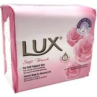 Lux Fußpeeling LUX Seifenstücke Soft Touch 3er Pack à 80g französische Rose Mandelöl