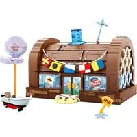 Athlix Krosse Krabbe Klemmbausteine SpongeBob Schwammkopf Bausteine Cartoon Spielbausteine, 2700 Bausteine, Ideal als Geschenk