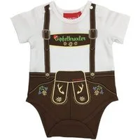 BONDI Trachtenkleid Baby Body - GIPFELKRAXLER - nougat/weiß