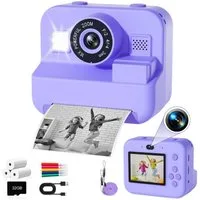 Minicloss 1080P HD Kinder-Sofortbildkamera, digitale Kinderkamera, Kinderkamera (Sofortdruckkamera, Kinder-Sofortdruckkamera für Kinder ab 3 Jahren)