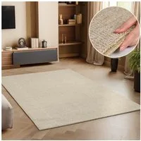 SIMPEX24 Teppich Unicolor, Rechteckig, Höhe: 7 mm, Schlingenteppich Schlafzimmer Einfarbig Meliert Design