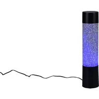Reality Leuchten LED Tischleuchte GLITTER, LED Wassersäule mit RGB Farbwechsel Glitzeroptik Kinderzimmer, Ein-/Ausschalter, Farbwechsel, LED fest integriert, RGB, Tischlampe Wasser Farbeffekte gelb grün blau Höhe 34cm LED Kinderlampe