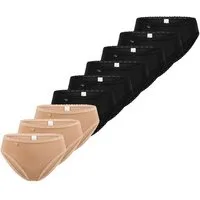 sloggi Tai-Slip 9er Pack 24/7 Cotton Lace (Spar-Set, 9-St) Tai Slip - Baumwolle - Atmungsaktiv - Perfekter Sitz