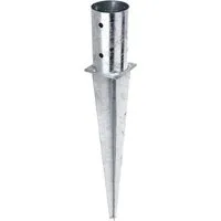 Alberts Einschlag-Bodenhülse, zum Einschlagen, für Rundholzpfosten, Ø81 mm, Gesamtlänge 600 mm