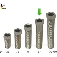 keenberk Schaftventil Hohl-Schraube, L 54 mm für Siebkorbventile entspr. für 1,5 und 3,5"