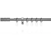 LICHTBLICK ORIGINAL Gardinenstange Gardinenstange Zylinder, 20 mm, ausziehbar, 1 läufig 130 - 240 cm, Ø 20 mm, 1-läufig, ausziehbar, Metall, Einläufige Vorhangstange mit Ringen für Gardinen und Stores.