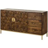 Massivmoebel24 Kommode DIAMOND (Massivholz), Kommode Mango 145x40x77 braun geölt DIAMOND #207
