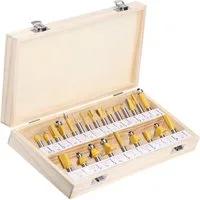 MECO Fräser-Set, 24-tlg., 8mm Schaft Holzfräser Holzwerkzeug mit box