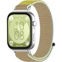 Wigento Smartwatch-Armband Nylon Klettverschluss für Huawei Watch Fit 5 4 / 5 4 Pro / 3 Uhr Band, Outdoor Armband, Verstellbar